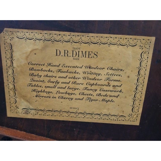 Dr Dimes Windsor Style Desk Writing Arm High Back Chair Bench Made New Hampshire For Sale - Image 11 of 12