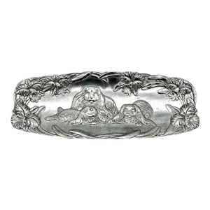 Vintage Arthur Court 1994 Rabbits Cast Aluminum Oblong Platter