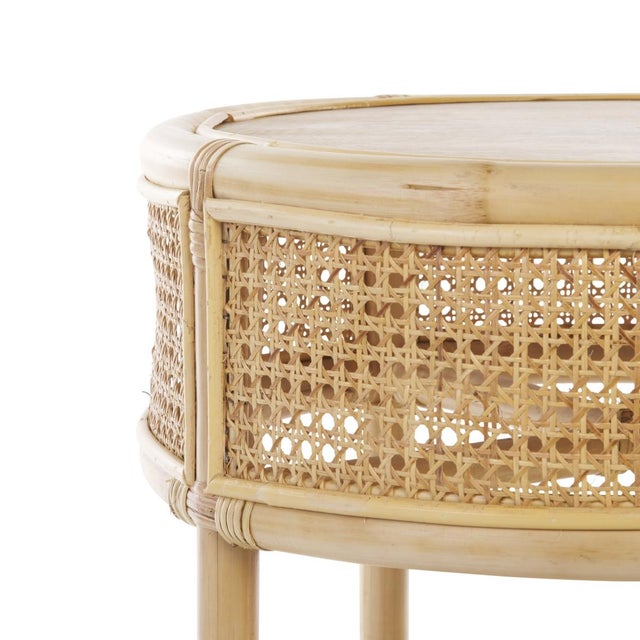 Spritely Home Arvid Round Accent Table in Natural For Sale - Image 4 of 8