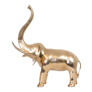 Brass Full Bodied Elephant Sculpture
