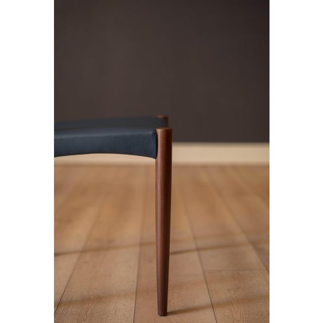 Vintage Set of Six Sculptural Solid Teak Danish Dining Chairs by Vamo Sønderborg For Sale - Image 10 of 18