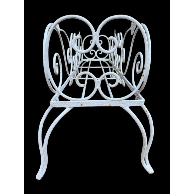 White Wrought Iron Planters, 1950s, Set of 2 For Sale - Image 8 of 15