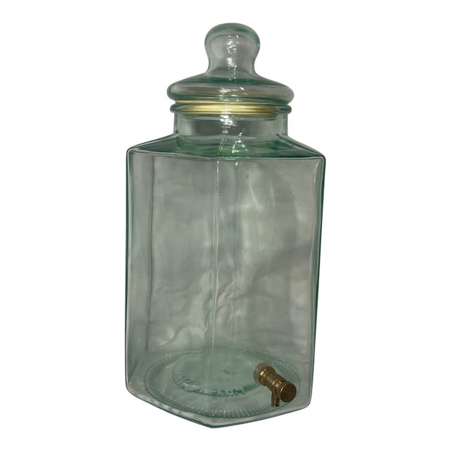 Large Glass Italian Beverage Dispenser For Sale