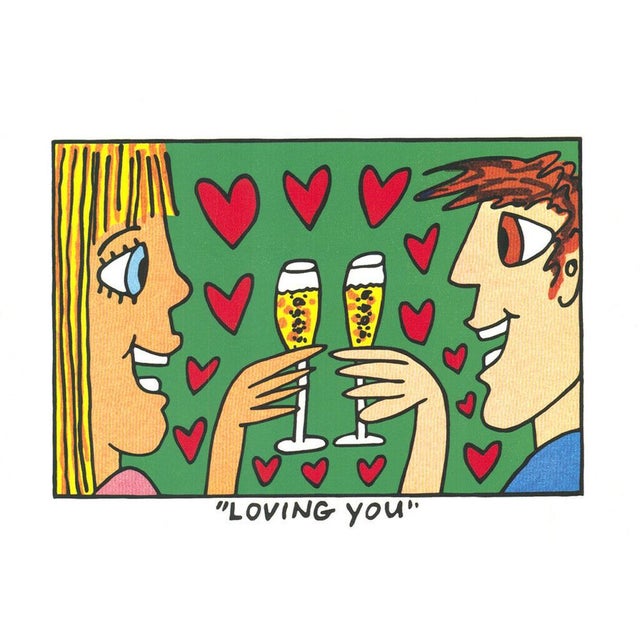 James Rizzi, Loving You, Print, in Good conditions. Designed from 2000 This piece is attributed to the mentioned...