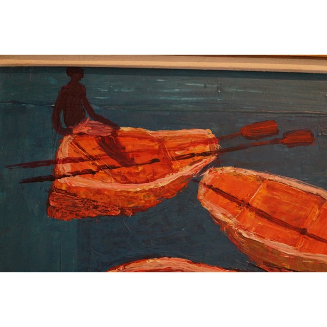 A very striking painting of boys by Haitian artist Henri Calixte (aka Calixte Henri or Calixte Henry) (1933-2010). This...