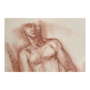 1980s Neil Meitzler Male Nude Drawing