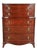 Federal Inlaid Mahogany Bow Front Highboy Dresser by National Furniture, Circa 1960s For Sale