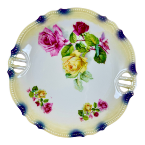 P K Silesia German Porcelain Handled Rose Server