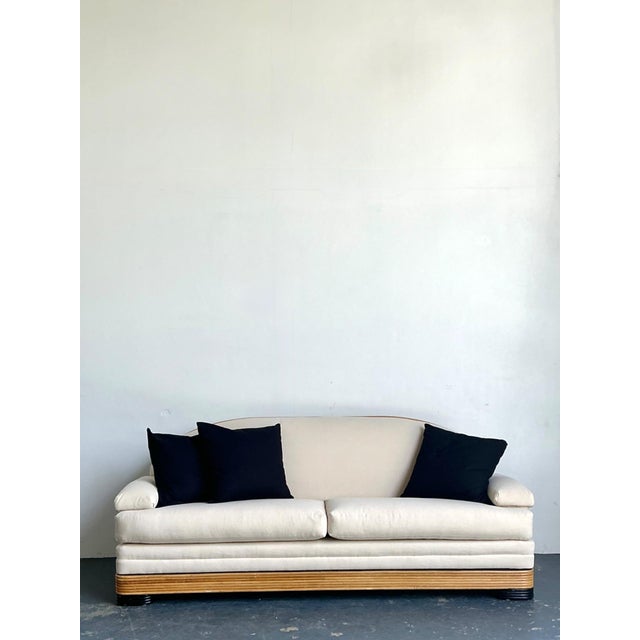 Vintage Stacked Reed Arched Sofa For Sale - Image 16 of 18
