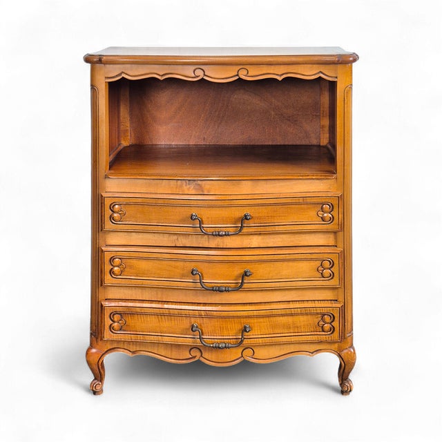 Neorustic Bedside Table in Cherrywood For Sale