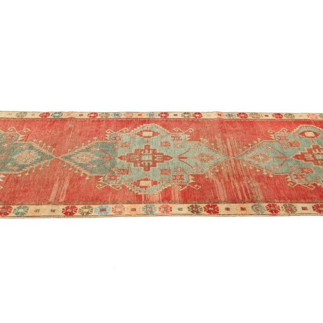 Mid 20th Century Vintage Decorative Turkish Runner Rug For Sale - Image 4 of 7