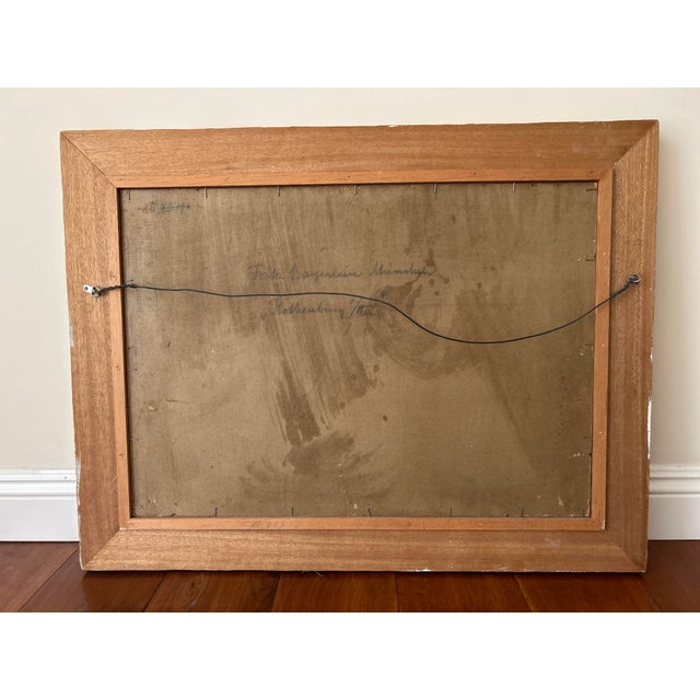 German countryside, München (Munich) oil on canvas in rustic frame by artist: Fritz Bayerlein