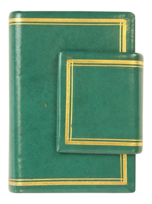 Us Internal Revenue Stamp Playing Cards in Green Leather Casing - 2 Pieces