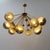 Galaxy Chandelier in Brass and Fumé Murano Glass, 2000 For Sale - Image 6 of 10