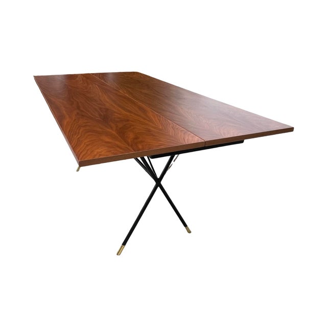 We have for your consideration a gorgeous and very rare most likely a piece of California wrought iron modernist dining...