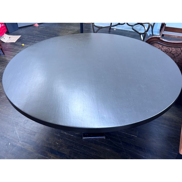 Crate & Barrel Pedestal Table For Sale - Image 11 of 12