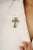 Yellow Antique Style Yellow Sapphire & Diamond Flared Cross Pendant Brooch For Sale - Image 8 of 12