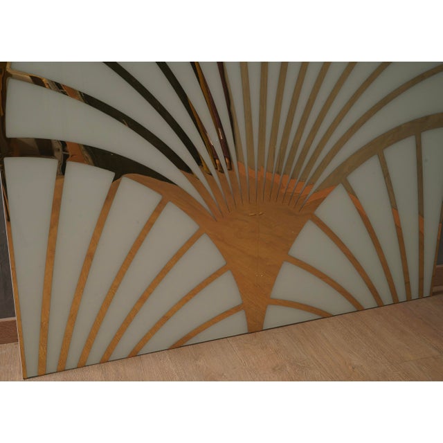 Metal Murano Brass and Glass Wall Panel, 2000s For Sale - Image 7 of 15