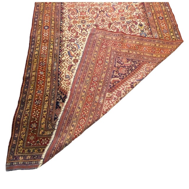 Tribal Antique Tribal 19th C Qashqai Rug With All Over Design 8'75" by 4'92" For Sale - Image 3 of 9