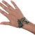 6.25" Los Castillo Mid Century Sterling Floraform Chysocolla Bangle For Sale - Image 11 of 11