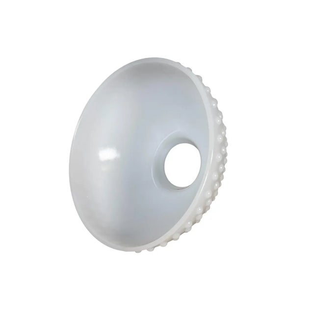 Vintage Hobnail Milk Glass Lamp Shade - Fenton Milkglass - White 8 Inch Diameter Lampshade For Sale In Boston - Image 6 of 8