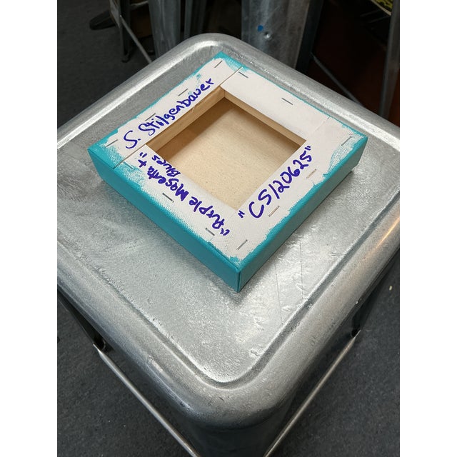 "Purple, Magenta and Blues" Little Colorfield Painting on Stretched Canvas by Stephen Stilgenbauer For Sale - Image 4 of 4