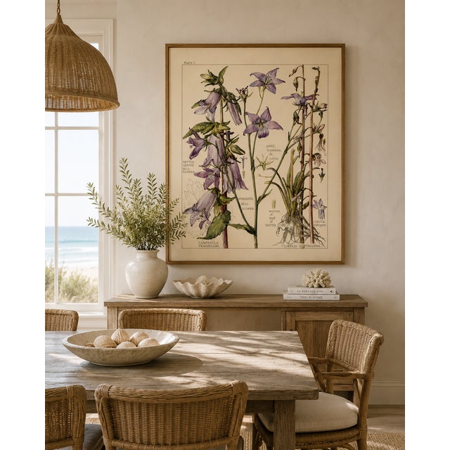 Bell Flowers Plate 1, Vintage Botanical Art Print Reproduction, 24" X 36" For Sale - Image 9 of 14