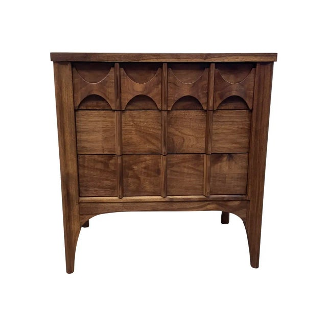 Mid-Century Modern Mid Century Solid Walnut Nightstands - Set of 2 For Sale - Image 3 of 3