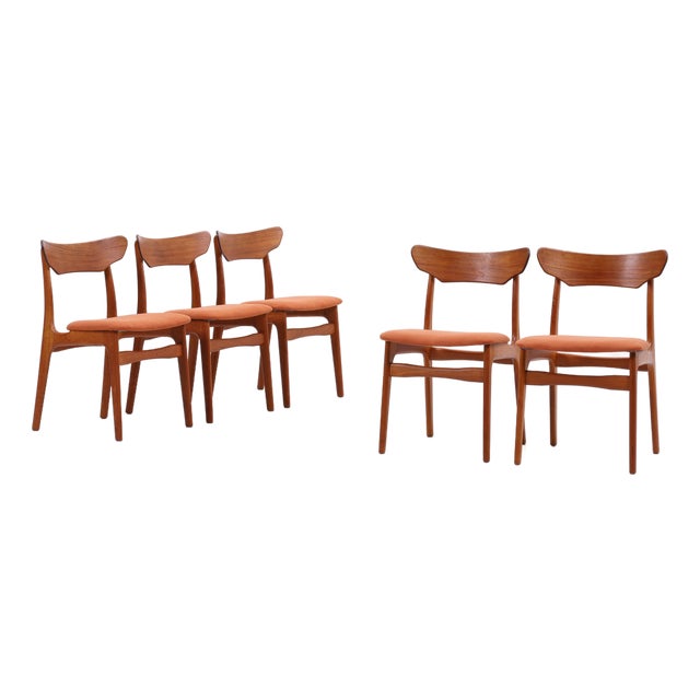 Danish Teak Chairs from Schiønning & Elgaard, Set of 5 For Sale