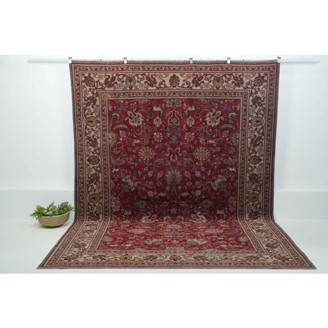 Vintage Persian Hand-Knotted area rug is a semi-antique vintage area rug. The '70s Eastern region of Persia's unique rug...