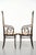 Set of 2 original vintage Thonet design chairs, model Long John, with armrests, a high back, webbing seat and backrest,...