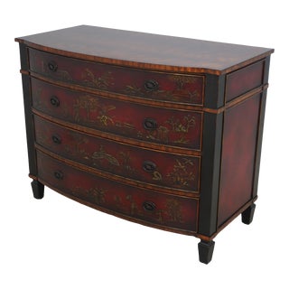 Maitland Smith Chinoiserie Decorated Chest Dresser For Sale