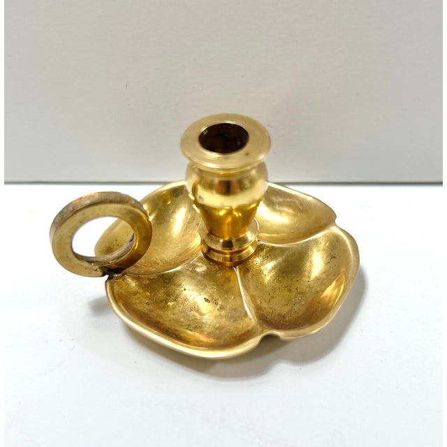 1980s 1980s Mini Brass Place Setting Candle Holders - Set of 8 For Sale - Image 5 of 8