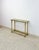 Vintage MCM Brass Console Table Glass Top Hollywood Regency Sofa Table Coastal For Sale - Image 12 of 14