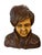 Vintage 1972 glazed bust Sculpture depicting a young boy in a turtleneck sweater jacket. The bust features expressive...
