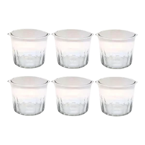 English Georgian Glass Double-lip Wine Rinsers - Set of 6