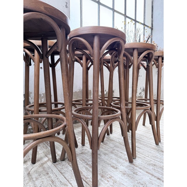 Baumann Bistro Bar Stools, 1980s, Set of 8 For Sale - Image 14 of 18