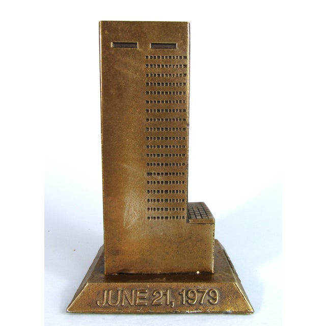 1970s Piaget Building Nyc Vintage Metal Souvenir Building June 21, 1979 Commemorative For Sale - Image 5 of 11
