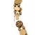 Contemporary Art Nouveau Diamond 14k Yellow Gold Cameo Slide Charms Bracelet For Sale - Image 3 of 5