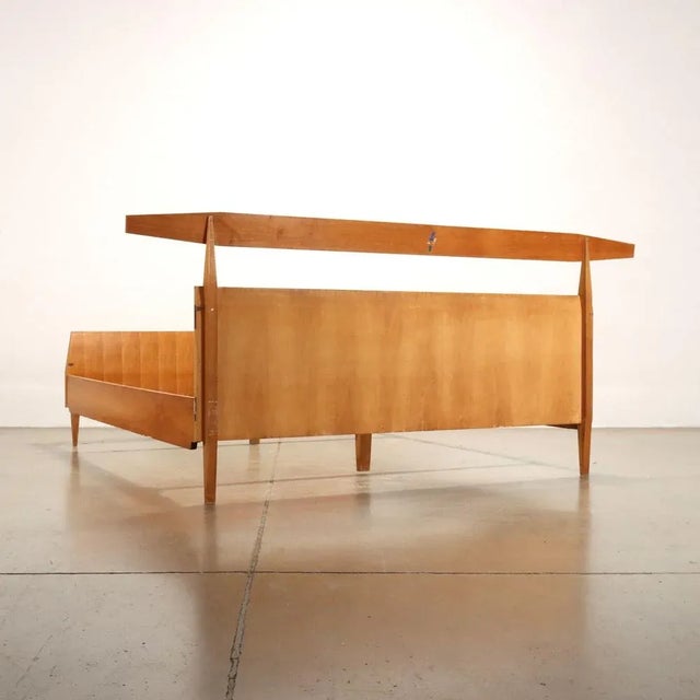 Brown Bed Frame in Laminate & Mahagony, 1960s For Sale - Image 8 of 10