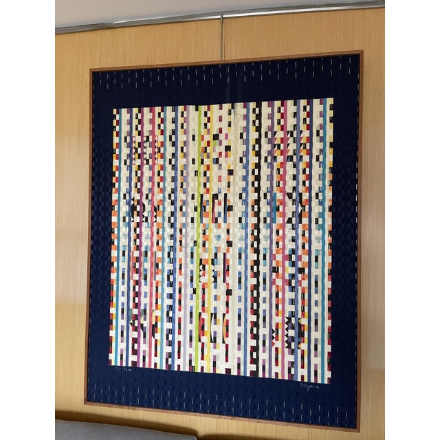 Silk Tapestry by Yaacov Agam, 1981 For Sale - Image 10 of 10