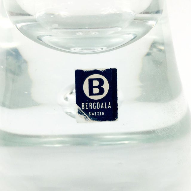 1970s Scandinavian Minimalist Glass Vase from Bergdala, Sweden, 1970s For Sale - Image 5 of 10