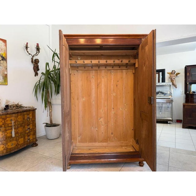 Brown Gründerzeit Wardrobe in Walnut For Sale - Image 8 of 16