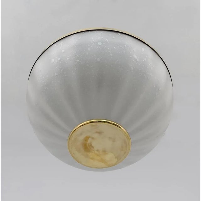 Mid-Century Modern Mid-Century Modern Murano Glass and Brass Ceiling Light, 1970s For Sale - Image 3 of 8