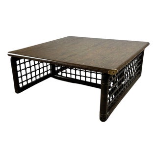 Vintage Bamboo Coffee Table by Tobia Scarpa for B&B Italia, 1970s For Sale