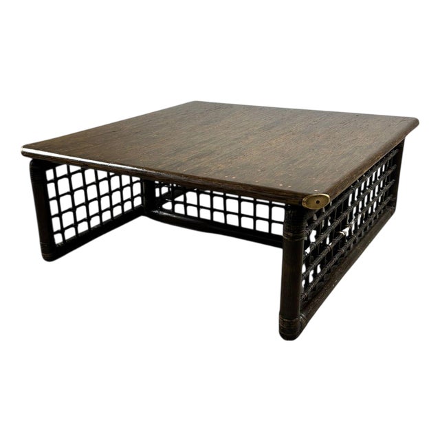 Vintage Bamboo Coffee Table by Tobia Scarpa for B&B Italia, 1970s For Sale