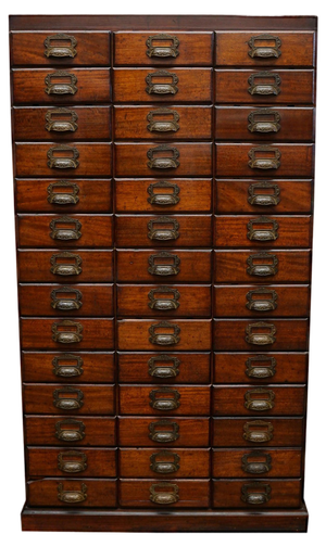 Antique French Mahogany Apothecary Cabinet by Chouanard, 1900s