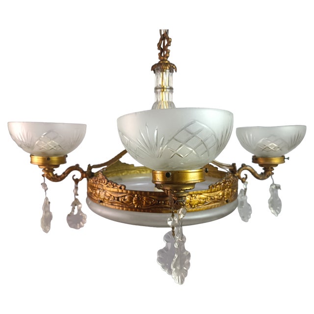 Art Deco Ceiling Lamp, 1930s For Sale