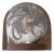 1970s Shell Hinge Lidded Walnut Wood Box Attributed to Alexandre Noll For Sale