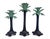 Graduated Bronze Tropical Palm Tree Candleholder Set With Green Fronds / Leaves, Set of 3 For Sale - Image 4 of 8